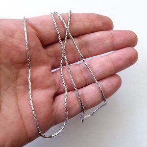 Vintage D'Orlan Necklace Chain Plain Silver Tone